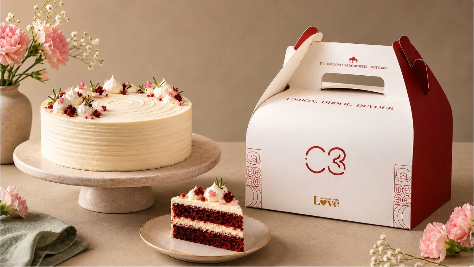 C3 cake box packaging